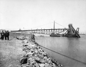 Dredging the Suez Canal, c.1870s